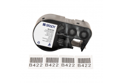 Brady M4-49-422 / 170739, 25.40 mm x 25.40 mm, Polyester, čierna tlač / biely podklad