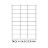 Samolepiace etikety 64 x 33,9 mm, 24 etikiet, A4, 100 listov