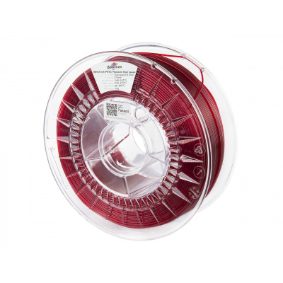 Spectrum 81551 3D filament, PETG Premium High Speed, 1,75mm, 1000g, Priesvitný červený (Transparent red)