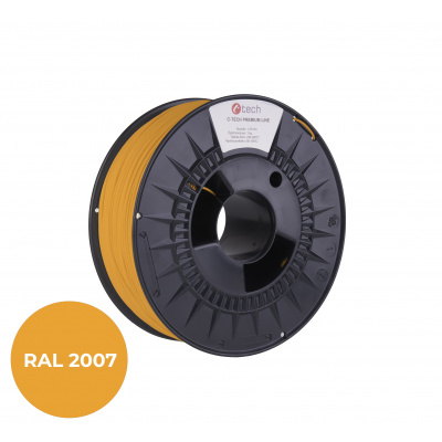 C-Tech 3DF-P-PLA1.75-2007 3D filament, PREMIUM LINE, PLA, RAL2007, 1,75mm, 1000g, Luminiscenčný svetlo oranžový (Luminescent light orange)