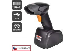 Virtuos CCD čtečka Virtuos HW-311A, bezdrátová, USB základna, černá