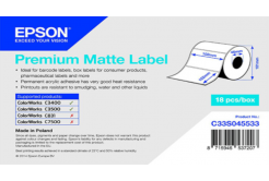 Epson C33S045533 Premium Matte, pre ColorWorks, 102x152mm, 225ks, biele samolepiace etikety
