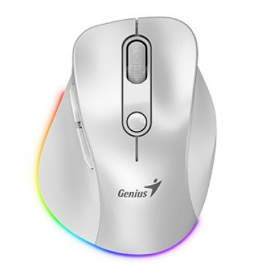 Myš bezdrátová, Genius Ergo 9000S Pro 31030039400, bílá, optická, 2400DPI