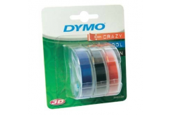 Dymo S0847750, 9mm x 3 m, biela tlač/čierný, modrý, červená, originálna páska