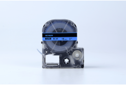 Epson SE18BW, 18mm x 8m, černý tisk / modrý podklad, plombovací, kompatibilní páska