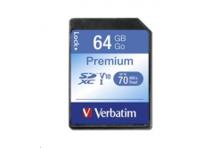 VERBATIM SDXC karta 64GB Class 10, UHS-1 (R:70/W:10 MB/s)
