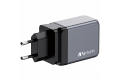 VERBATIM GaN Nabíjačka do siete GNC-65, 65W, 2x USB-C, 1x USB