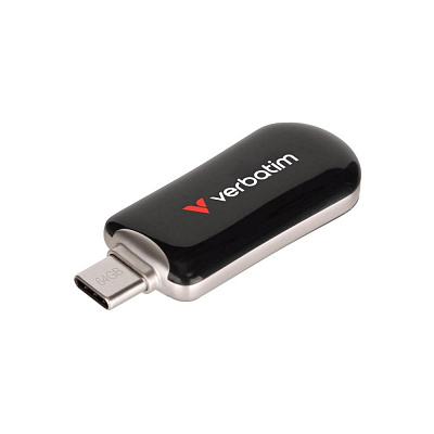 VERBATIM Flash Disk 512GB Plectra USB-C 3.0, čierna