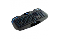 E-blue Auroza EKM701BKUS-IU, klávesnice US, herní, podsvícené okraje typ drátová (USB), černá