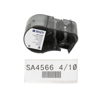 Brady M5-114-490 / 170891, 38.10 mm, Polyester, čierna tlač / biely podklad