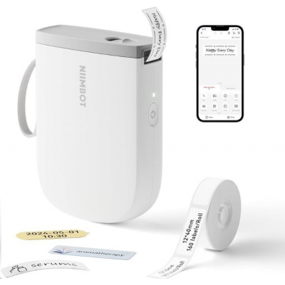 Niimbot D11-H Smart 1AA57281601, štítkovač, biely + role etikiet