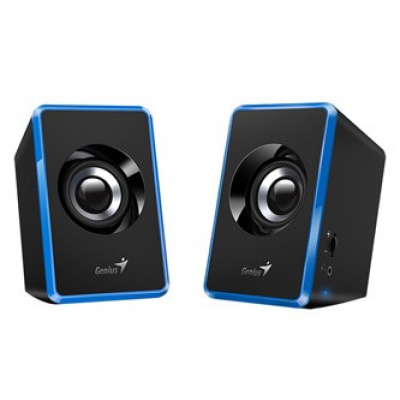 Genius reproduktory SP-U125 31730042402, 2.0, 3W, modré, regulace hlasitosti, 3,5 mm jack (USB), 150Hz-20kHz