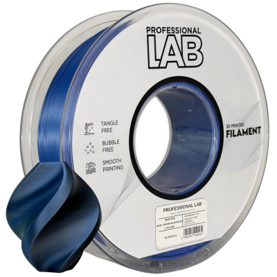 Professional Lab FG-P103-E1, 3D filament, PLA Silk, 1,75mm, 1000g,  Dual Color, Viacfarebný (Black, Blue)