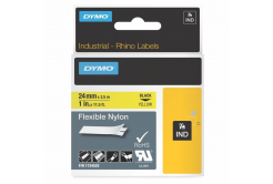 Dymo Rhino 1734525, S0773850, 24mm x 3,5m čierný druk / žltý podklad , originálna páska