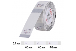 Niimbot priehľadné štítky T A2G88778801, 14x40mm 160ks Mláďa medveďa pre D11, D11-M, D110, D110-H