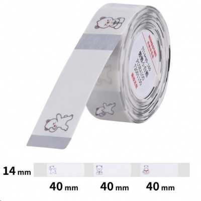Niimbot A2G88778801, 14x40mm, 160ks, Medvedíky, samolepicí štítky