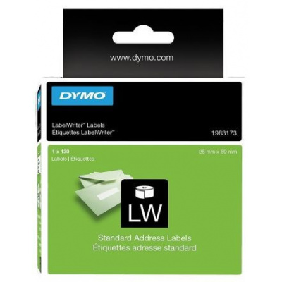 Dymo 1983173, 89mm x 28mm, biele adresné papierové štítky