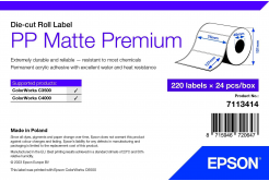 Epson 7113414 PP Matte , pre ColorWorks, 76x127mm, 220ks, polypropylén, biele samolepiace etikety