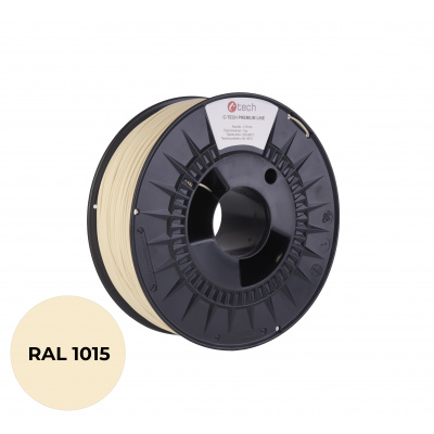 C-Tech 3DF-P-PETG1.75-1015 3D filament, PREMIUM LINE, PETG, RAL1015, 1,75mm, 1000g, Svetlá slonovinová kosť (Light ivory)