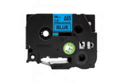 Kompatibilná páska s Brother TZ-S561 / TZe-S561, 36mm x 8m, extr.adh. čierna tlač / modrý podklad