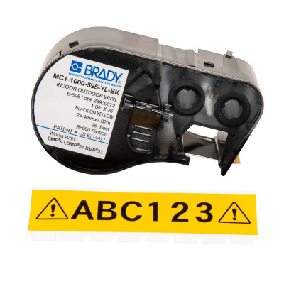 Brady M4-82-499-YL-BK / 170800, 9.53 mm, Nylon, čierna tlač / žlutý podklad