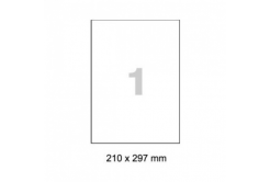 Samolepiace etikety R0502.1123, laser, matné, polyester, 210 x 297 mm, 1 etiketa, A4, 50 listov