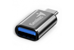 USB redukce, (3.0), USB C samec - USB A samice, černá, Genius USB 3.0, až 5Gbps