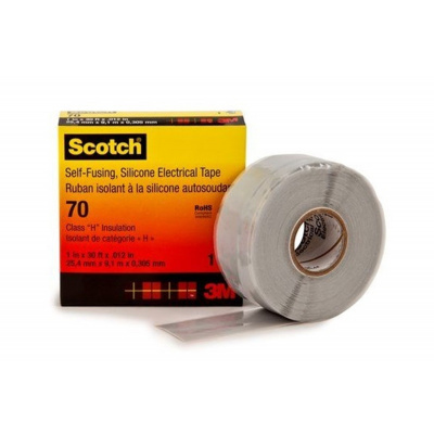 3M 70 Scotch Samozvariteľná silikónová páska, 25 mm x 9,1 m