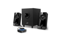 Genius reproduktory SW-2.1 300X 31730041400, 2.1, 10W, černé, ovládací panel, vstup pro mikrofon, 3,5 mm jack, 25Hz~18kHz