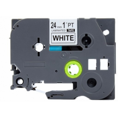 Brother TZe-FA251, 24mm x 3m, čierna tlač / biely podklad, zažehlovacia, kompatibilná páska