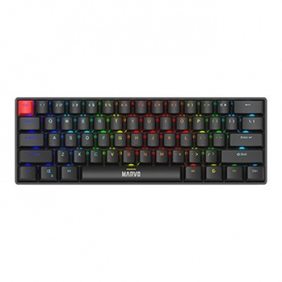 Marvo SABER 61, klávesnica US, herná, káblová (USB), čierná, mechanická, podsvietenie