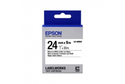 Epson LabelWorks LK-6WBN C53S656006 24mm x 9m, čierna tlač / biely podklad, originálna páska