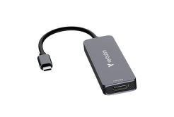 Verbatim 32155, USB-C viacportový rozbočovač Essentials 4-port, 32155, sivý, dĺžka kábla 18cm, USB-C PD, USB-A 3.2 Gen 1, USB-A 2.0
