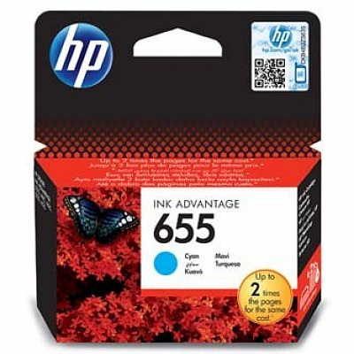 HP 655 CZ110AE azúrová (cyan) originálna cartridge, po exspirácii