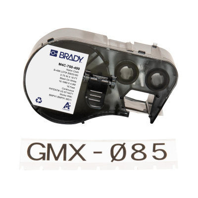 Brady M4C-750-499 / 170795, 19.05 mm x 4.88 m, Nylon, čierna tlač / biely podklad