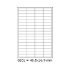 Samolepiace etikety 48,5 x 16,9 mm, 68 etikiet, A4, 100 listov