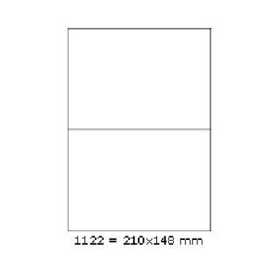 Samolepiace etikety 210 x 148 mm, 2 etikiet, A4, 100 listov