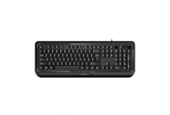 Genius KB-118 II, klávesnice CZ/SK, klasická, voděodolná typ drátová (PS/2), černá