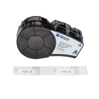 Brady M21-131-499 / 152091, 25.40 mm, Nylon, čierna tlač / biely podklad