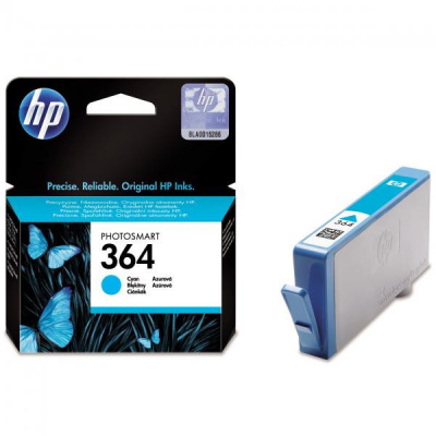 HP originálna cartridge CB318EE, HP 364, cyan, blistr, 300 str., HP Photosmart B8550, C5380, D5460