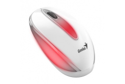 Genius Myš DX-Mini 31010025405, 1000DPI, optická, 3tl., drátová USB, bílá, klasická, RGB podsvícení