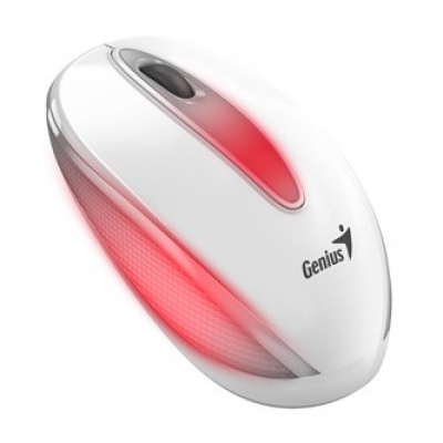 Genius Myš DX-Mini 31010025405, 1000DPI, optická, 3tl., drátová USB, bílá, klasická, RGB podsvícení