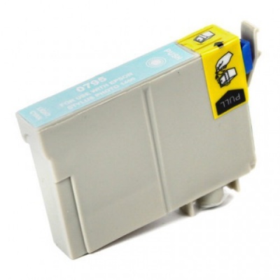 Epson T0795 svetle azúrová (light cyan) kompatibilná cartridge