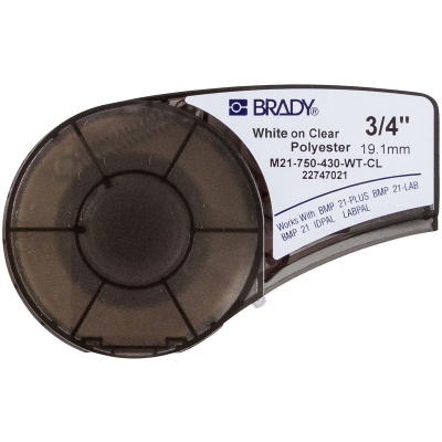 Brady M21-750-430-WT-CL / 139749, polyester páska, 19.05 mm x 6.40 m