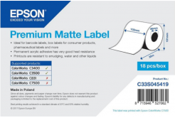 Epson C33S045419 Premium Matte, pre ColorWorks, 102mmx35m, biele samolepiace etikety
