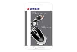 Verbatim 49020 Go Mini, Káblová myš, 1000DPI, optická, černá