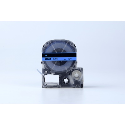 Epson SE24BW, 24mm x 8m, černý tisk / modrý podklad, plombovací, kompatibilní páska