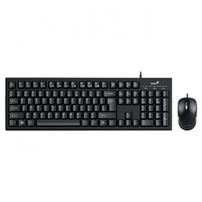 Genius KM-100SE COPILOT 31330009403, sada klávesnice s optickou myší, CZ/SK, drátová (USB), černá