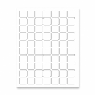 Samolepiace etikety 25 x 25 mm, 70 etiket, A4, 100 listov