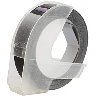 Kompatibilná páska s Dymo S0898130, 9mm x 3m, biela tlač / čierný podklad